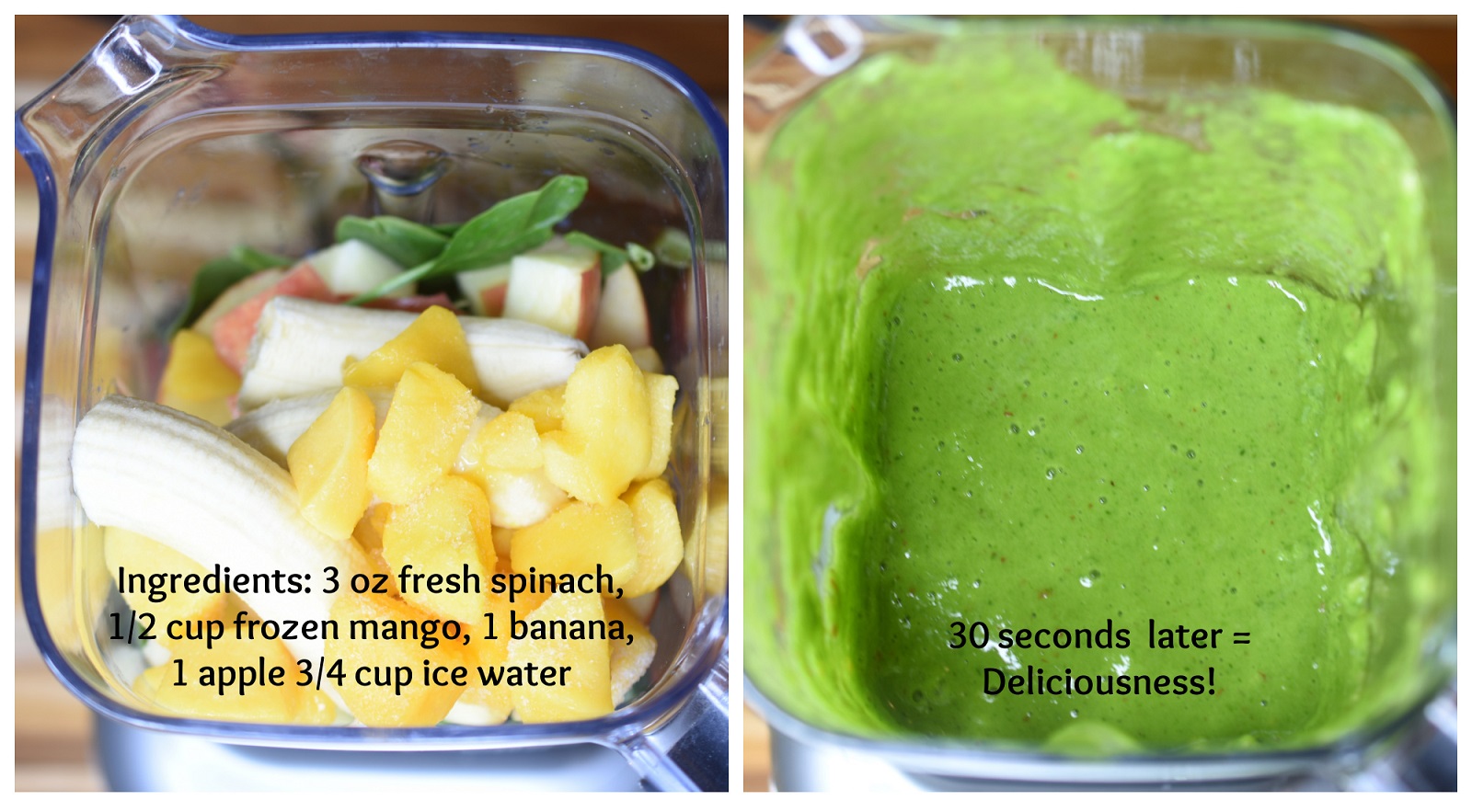 ingredients to make green smoothie