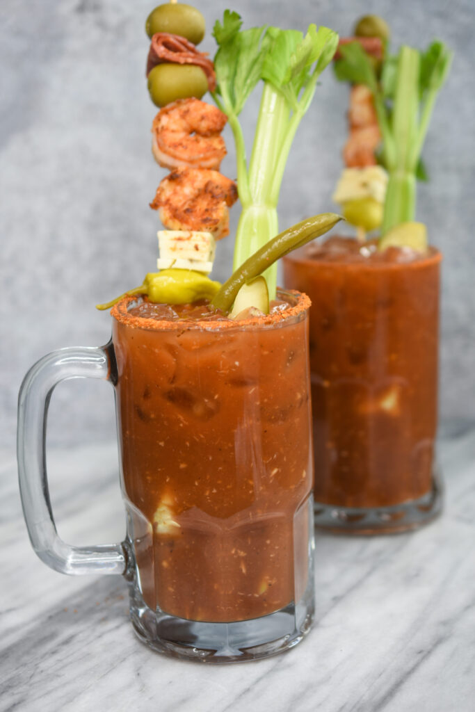 Best Bloody Mary recipe in Pint glasses