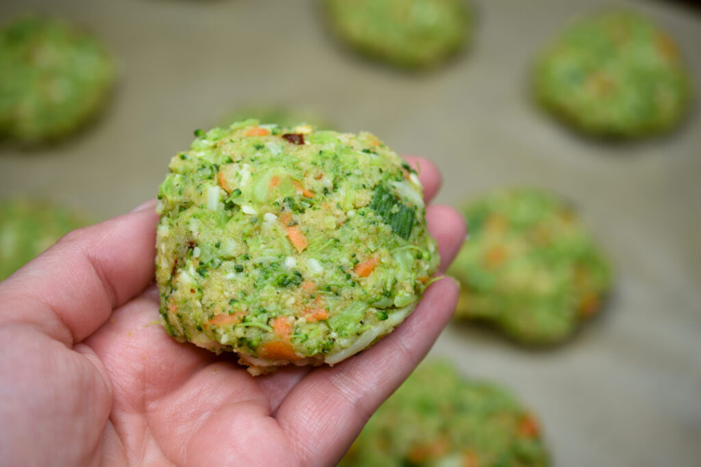 Homemade Vegetable Cakes, uncooked