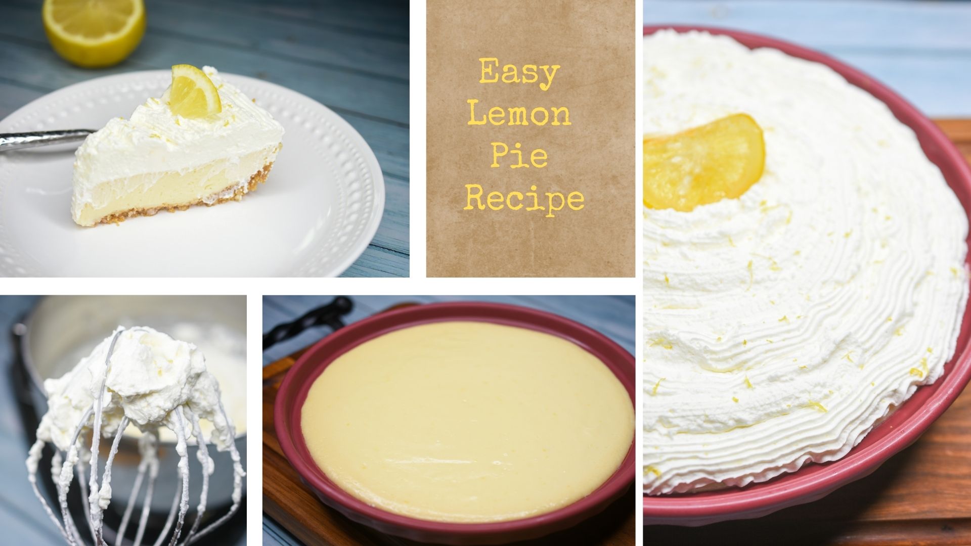 Lemon Pie Recipe. Easy recipe for lemon pie with condensed milk.