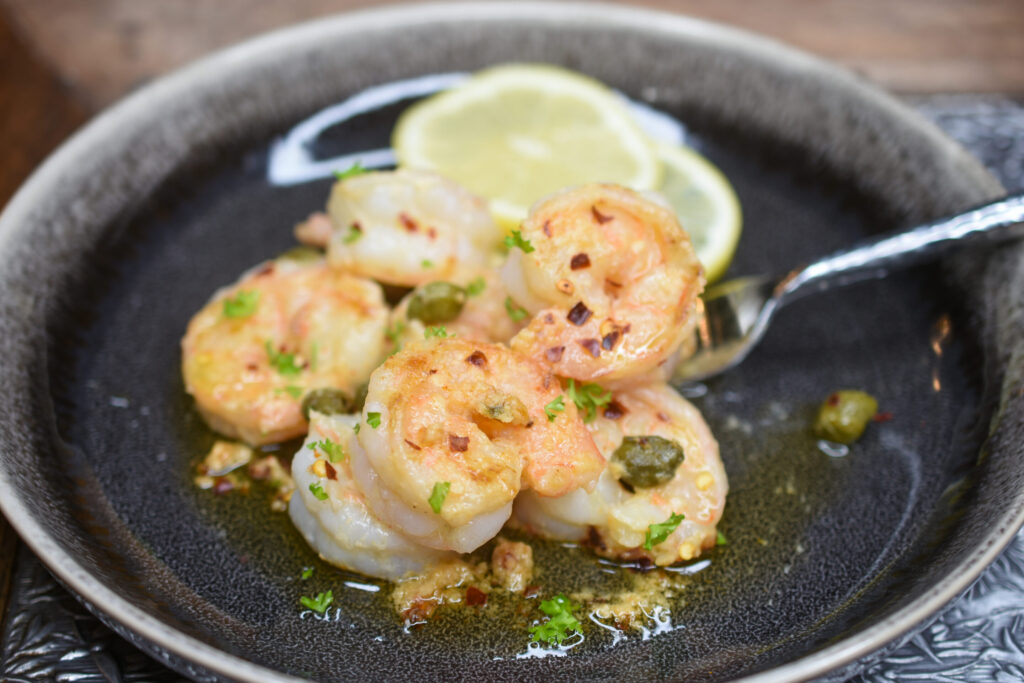 Lemon Garlic Shrimp Recipe ready in 10 minutes or less