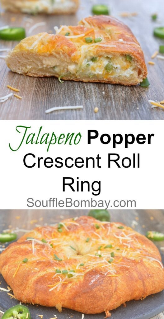 Jalapeno Popper Stuffed Crescent Roll Ring