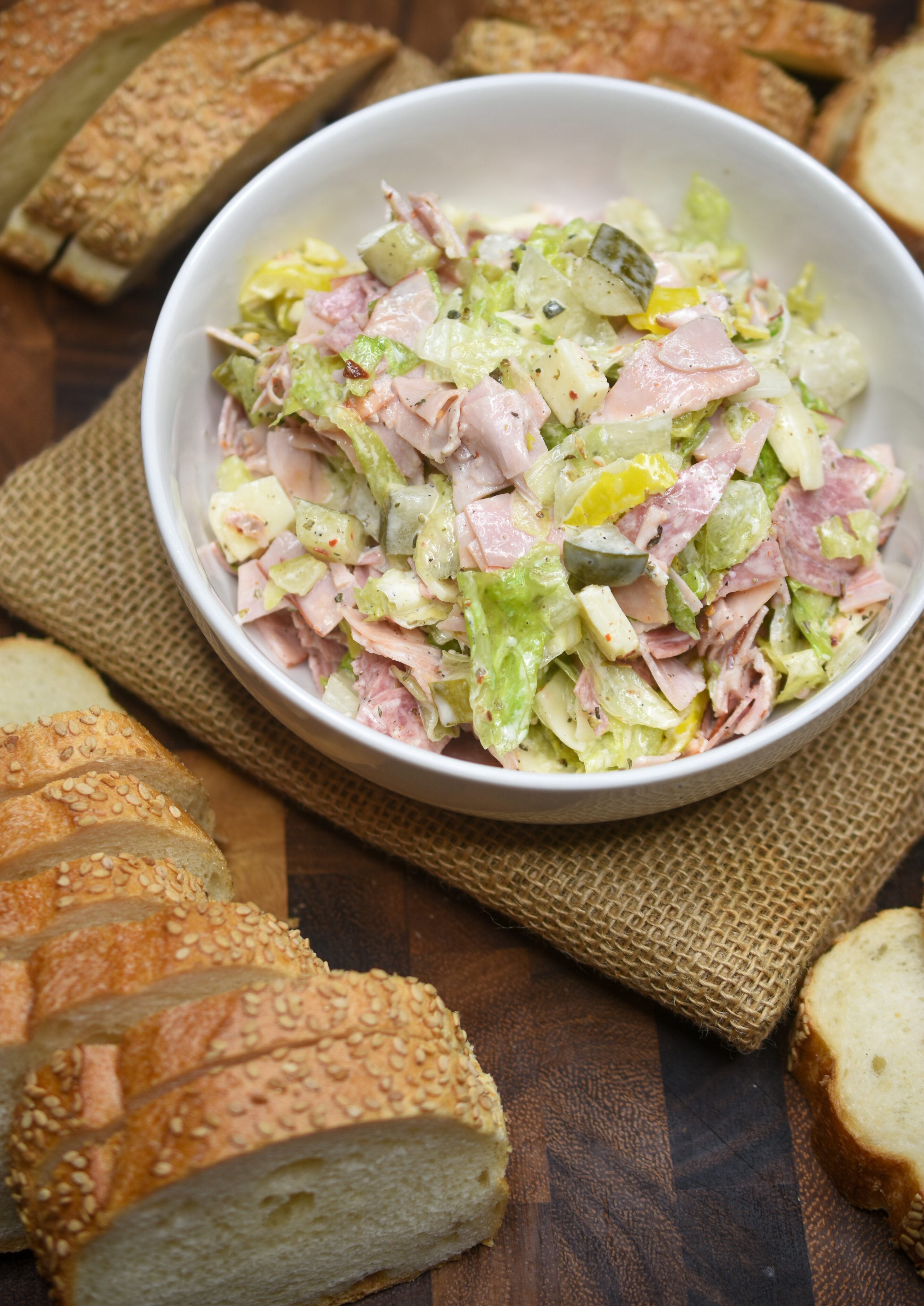 Philly Hoagie Dip recipe! A Philadelphia favorite recipe. Grinder Salad recipe. Italian Hoagie Dip