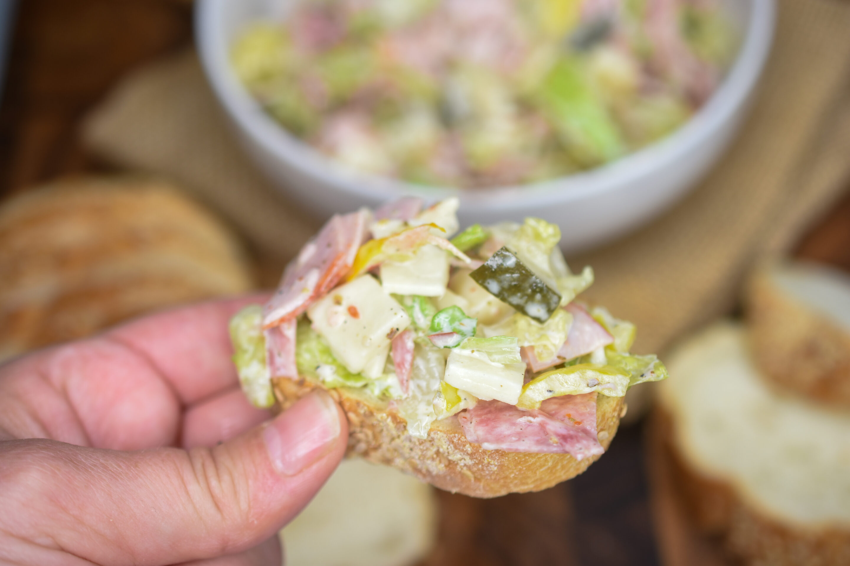 Philly Hoagie Dip recipe! A Philadelphia favorite recipe. Also called Grinder Salad or Italian Hoagie Dip