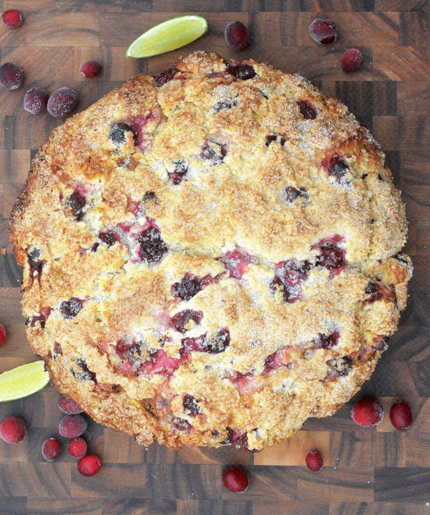 My Cranberry Soda Bread recipe for the holiday's. It's sweet and cake like always a huge hit and one of my favorite recipes. 