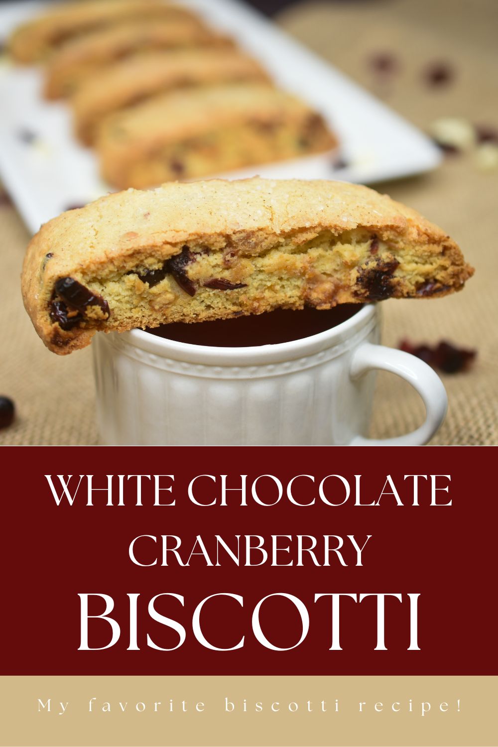 White Chocolate Cranberry Biscotti Souffle Bombay
