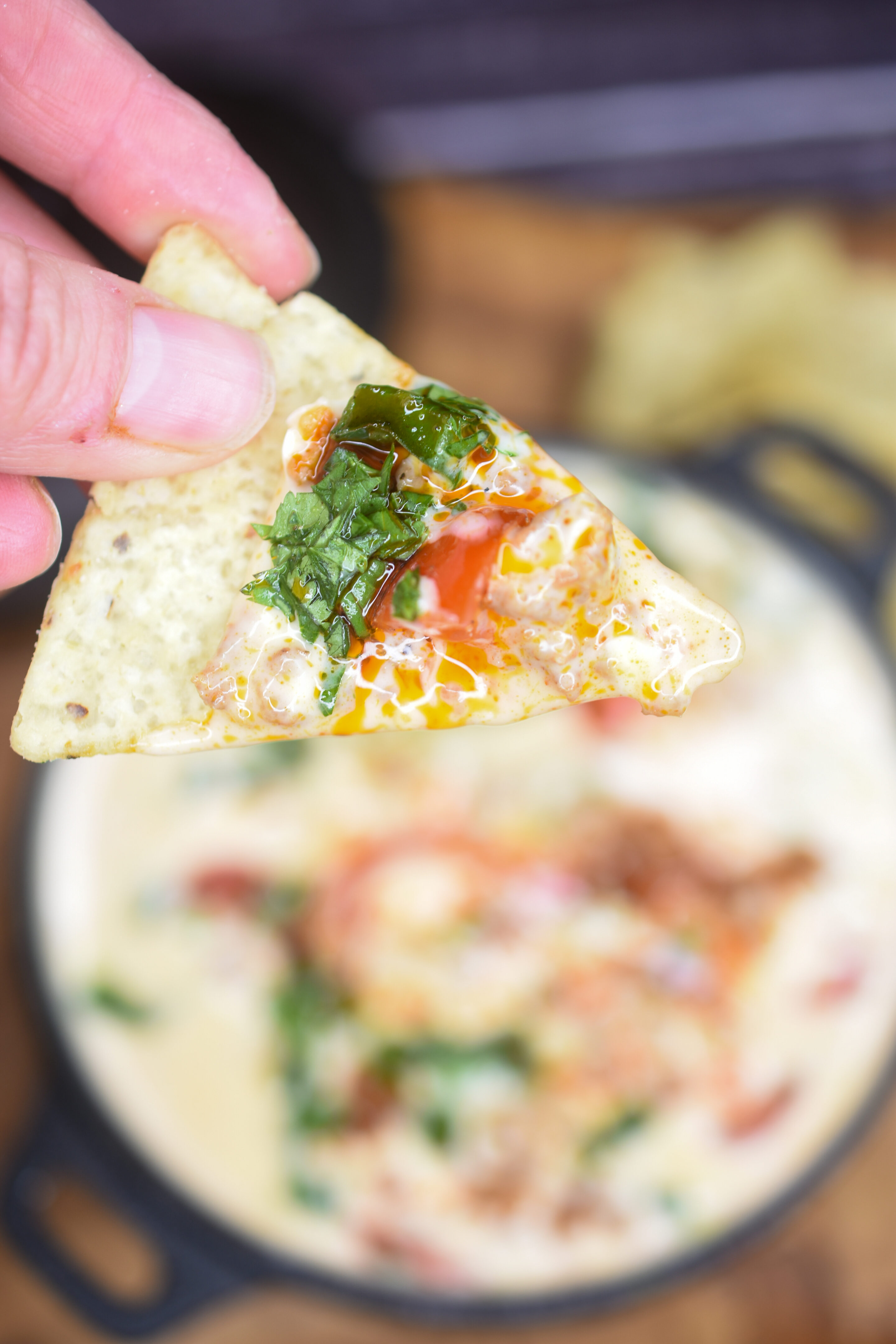 Queso Fundido recipe loaded with toppings