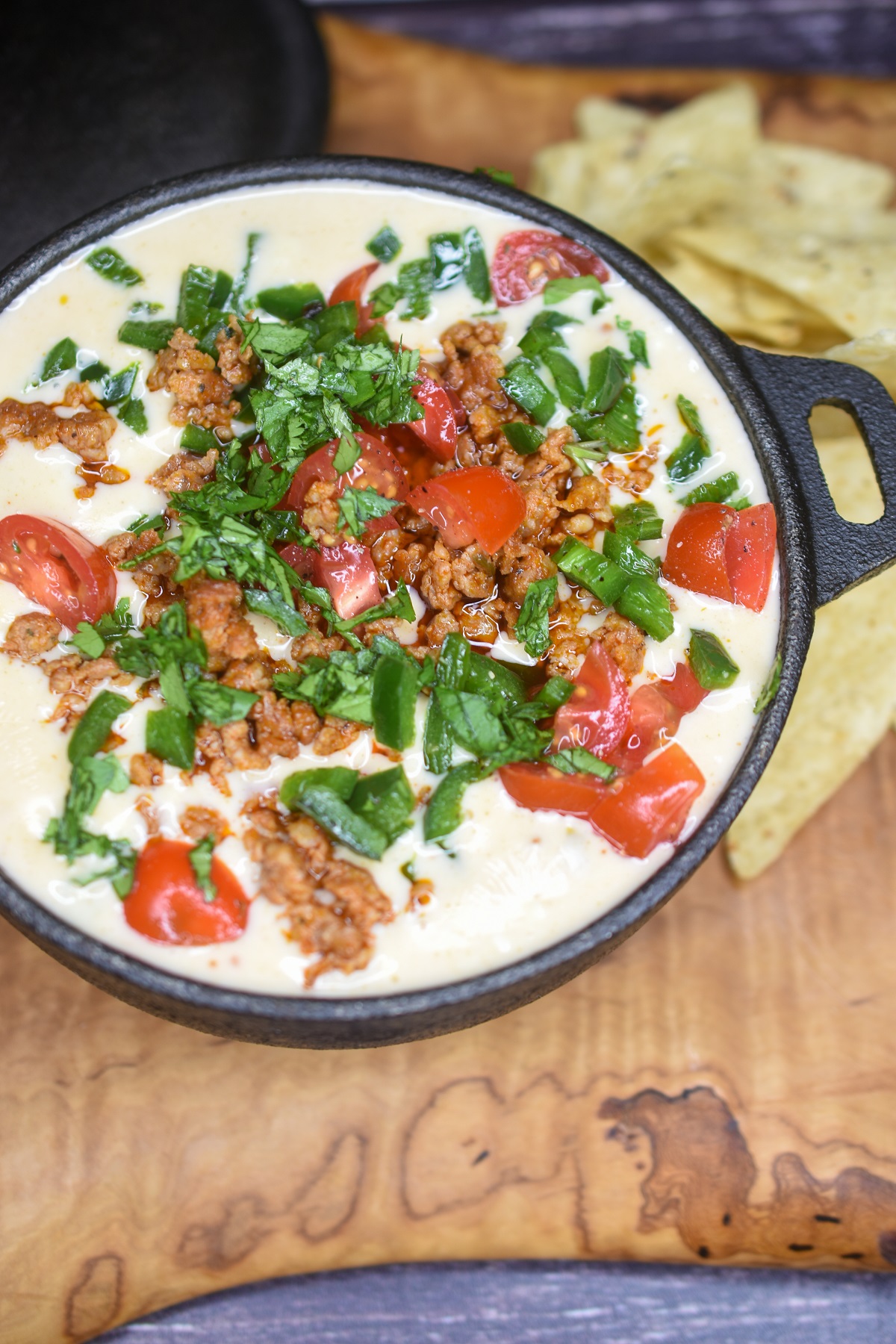 Vegetarian Chili with tortilla chips