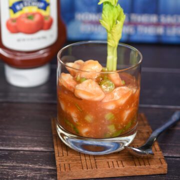 Bloody Mary Shrimp appetizer