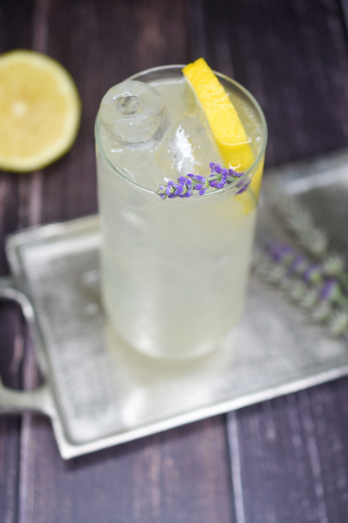 Lavender Lemonade made with homemade Lavender Simple Syrup. Perfect for brunch, baby or bridal showers or just because.