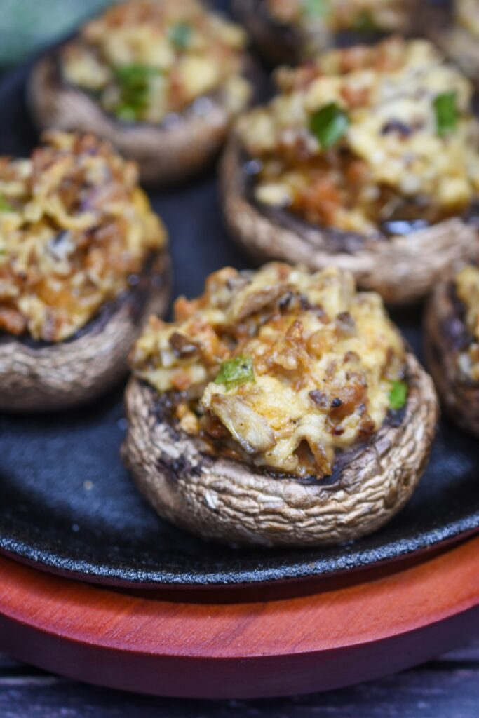 stuffed-mushrooms-with-cream-cheese-and-sausage-souffle-bombay