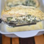 Spinach Stuffed Chicken Breast recipe Chicken stuffed with with cream cheese, spinach and scallions