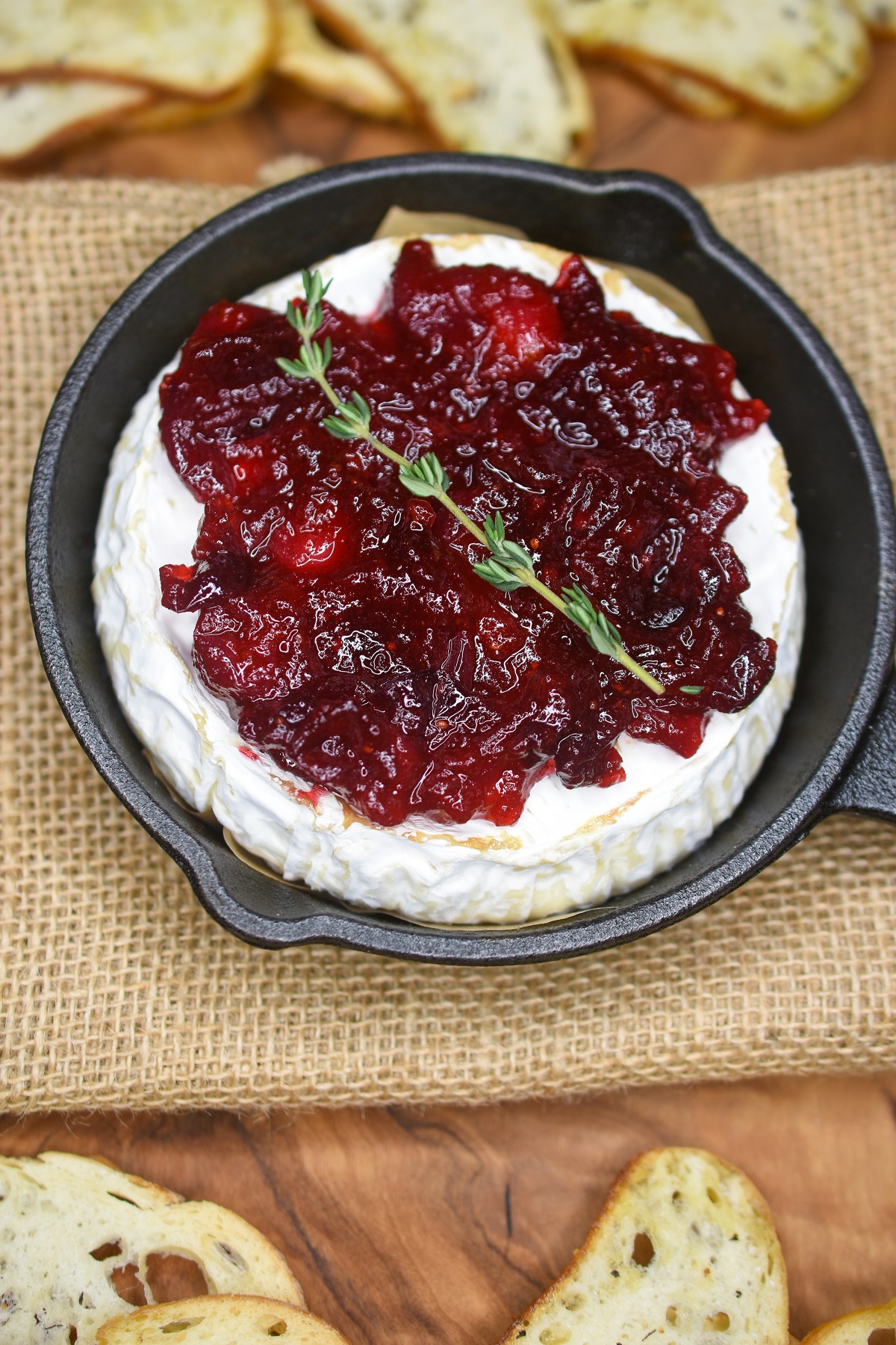 Homemade Cranberry Jam on a Baked Brie is an amazing Thanksgiving recipe or Christmas recipe!