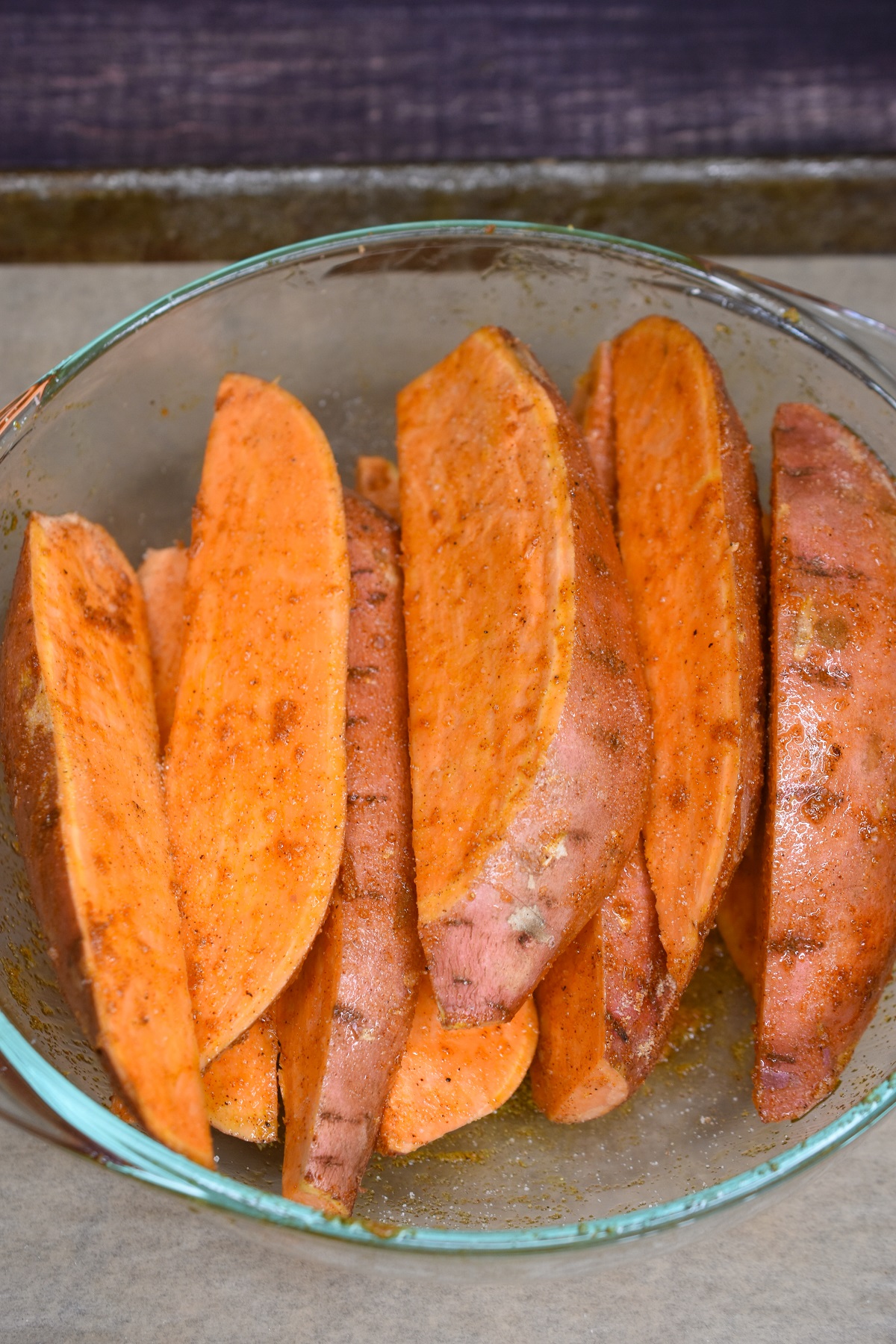 Hot Honey Roasted Sweet Potatoes. Amazing flavor, easy holiday side dish recipe.