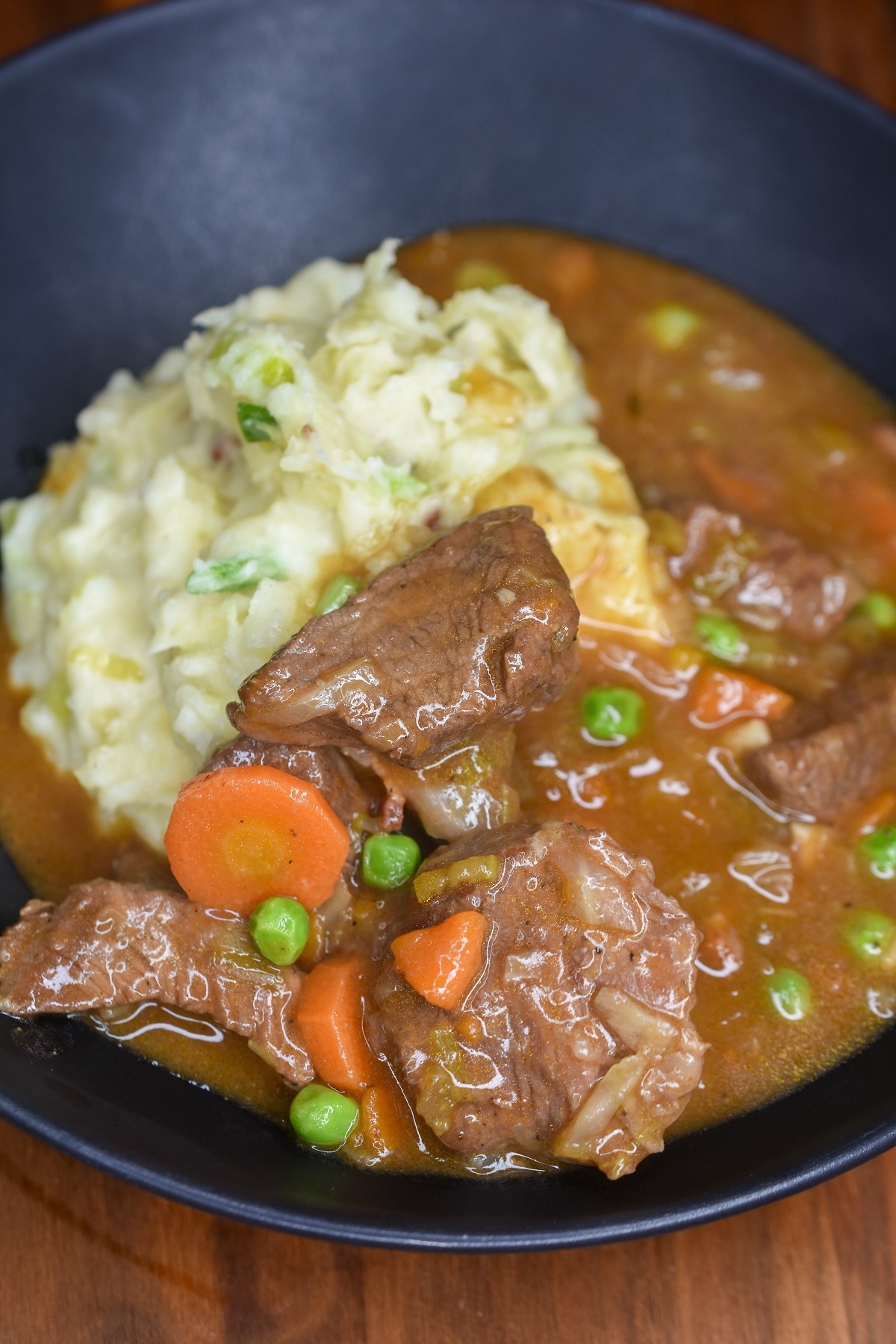 A big bowl of comfort! Guinness Beef Stew recipe is perfect for a cold day. 