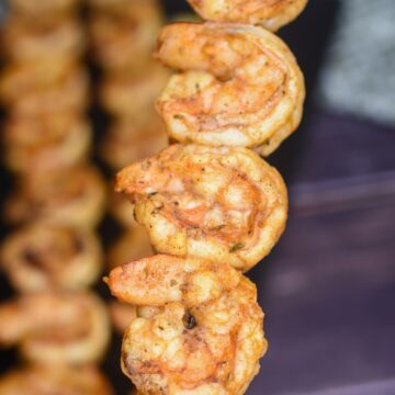 Grilled Spicy Shrimp on skewers
