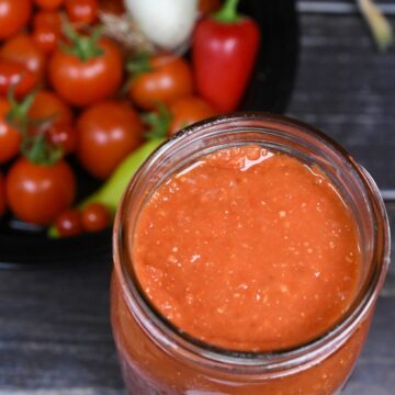 Make an amazing oven Roasted Tomato Sauce in 30 minutes. Great for pasta dishes, stews, soups and more. Freezes very well!